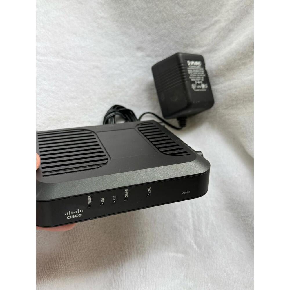 Cisco DPC3010 Cable Modem With Power Cord Black - Works!